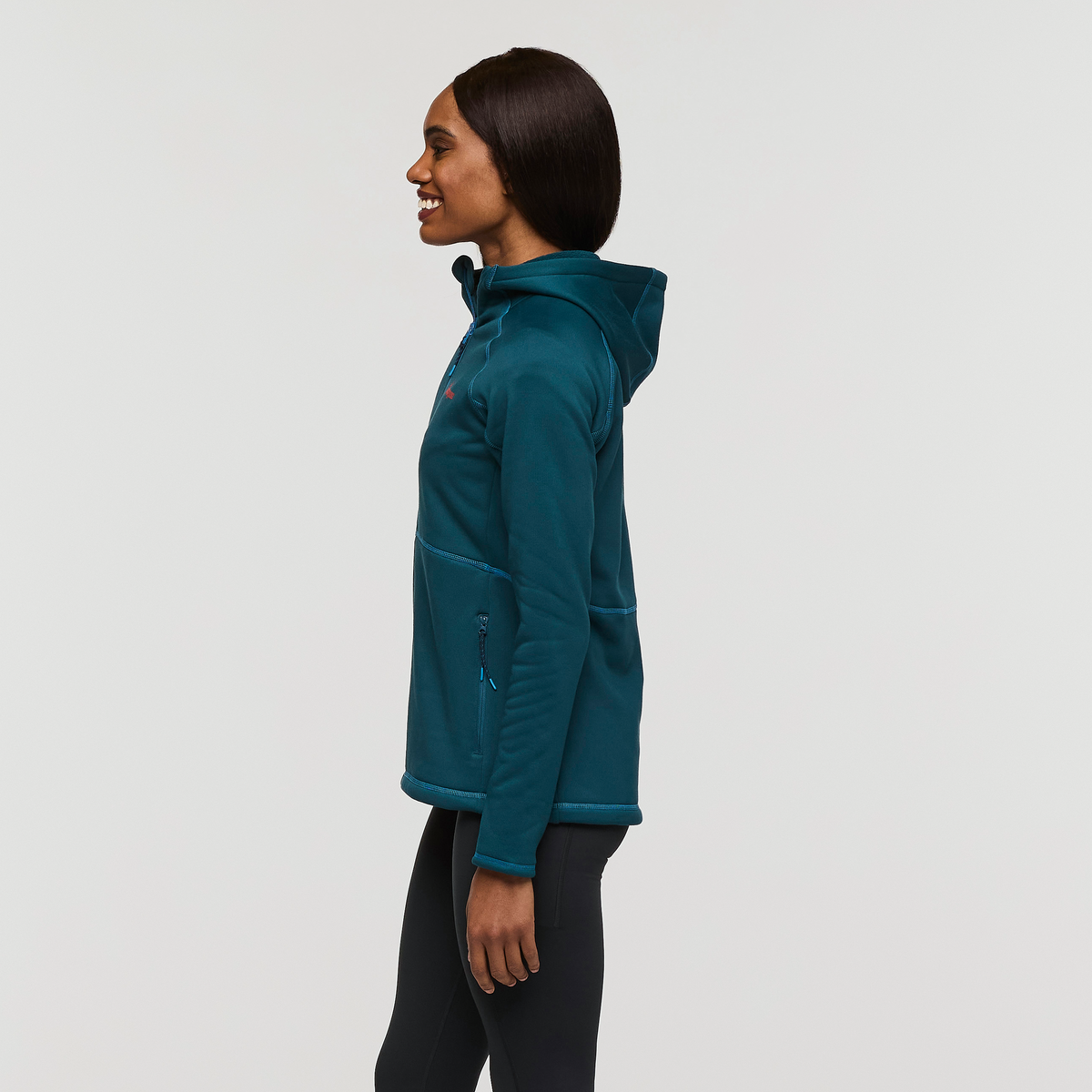 Tempa Fleece Hooded Jacket - Women's, Abyss, Model Sydney