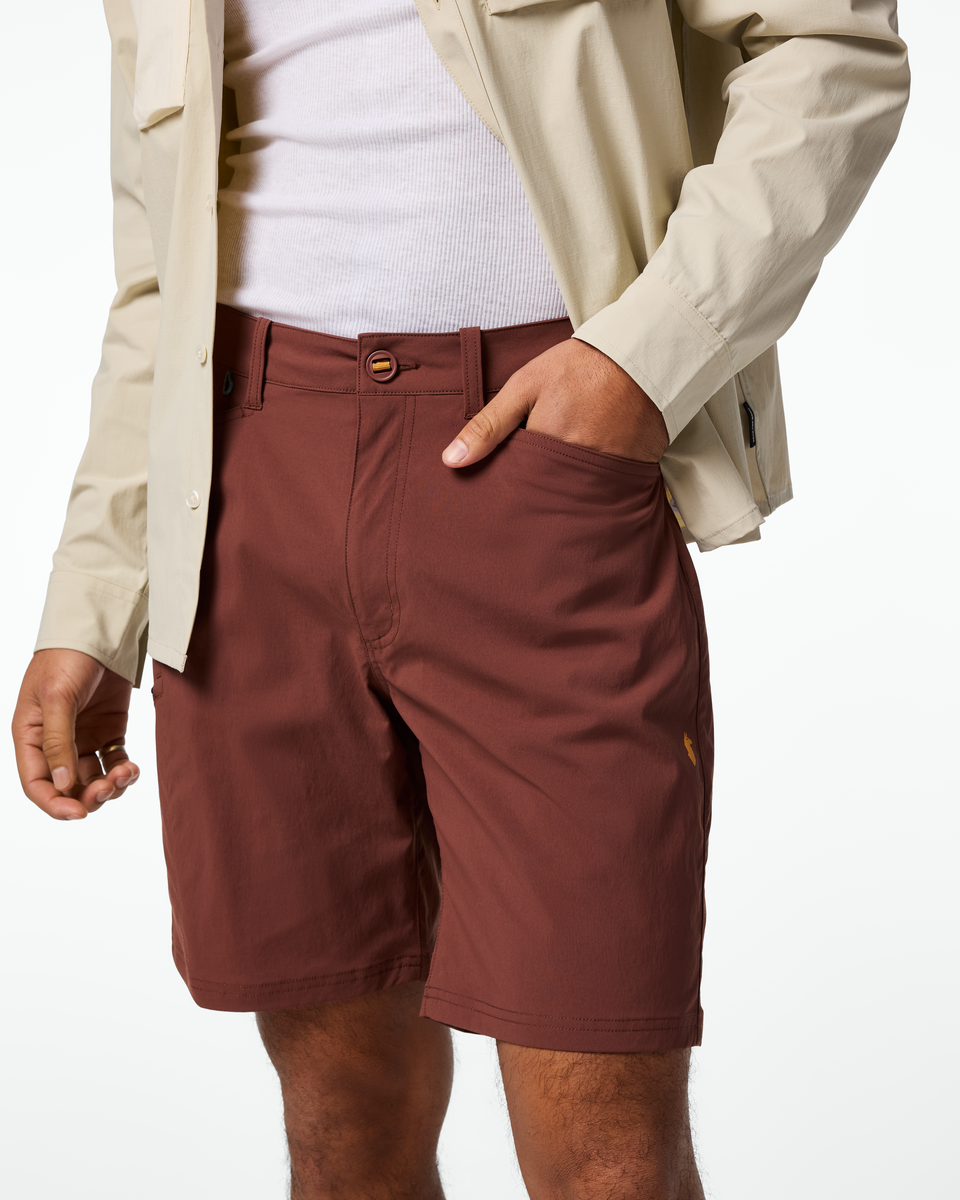 Coraje Tech Short - Men's, Sepia, Model Christian