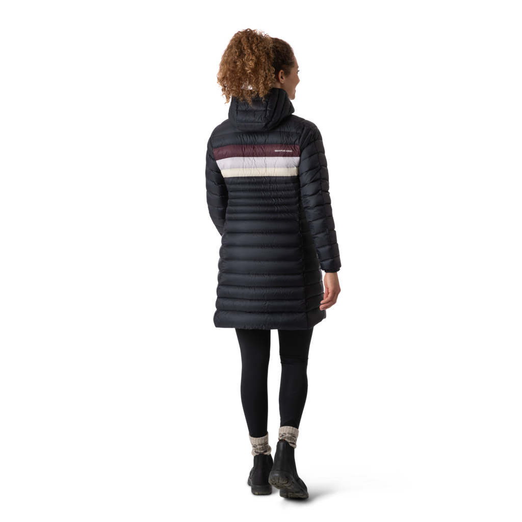 Fuego Down Parka - Women's, Graphite Stripes, Model Brenna