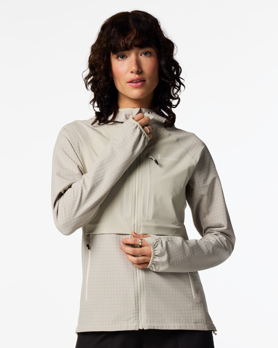 Yermo Hooded Jacket - Women's, Mineral, Model Lola
