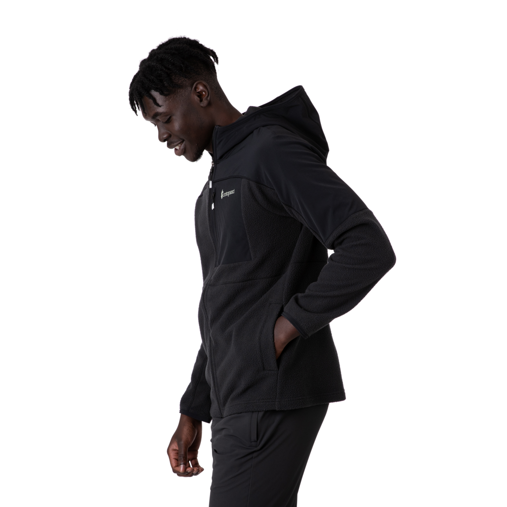 Abrazo Hooded Full-Zip Fleece Jacket - Men's, Black, Detail