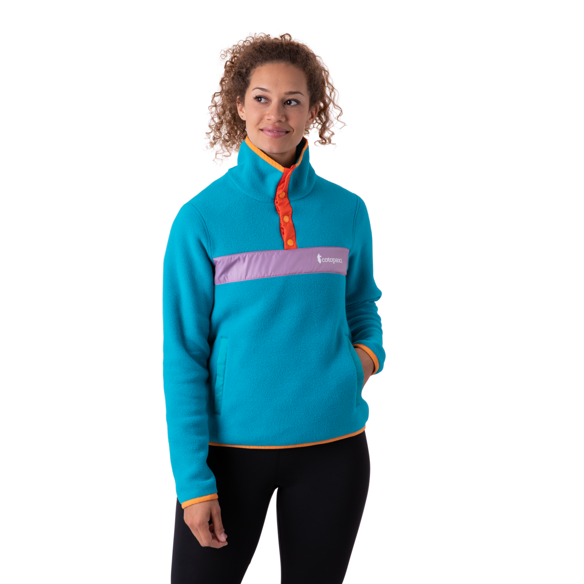 Teca Fleece Pullover - Women's, June Bug, Model Aya