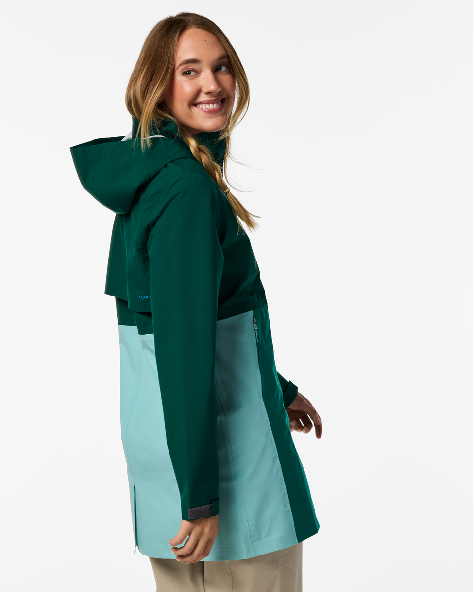 Cielo Rain Trench - Women's, Kale/Malachite, Model Ellen
