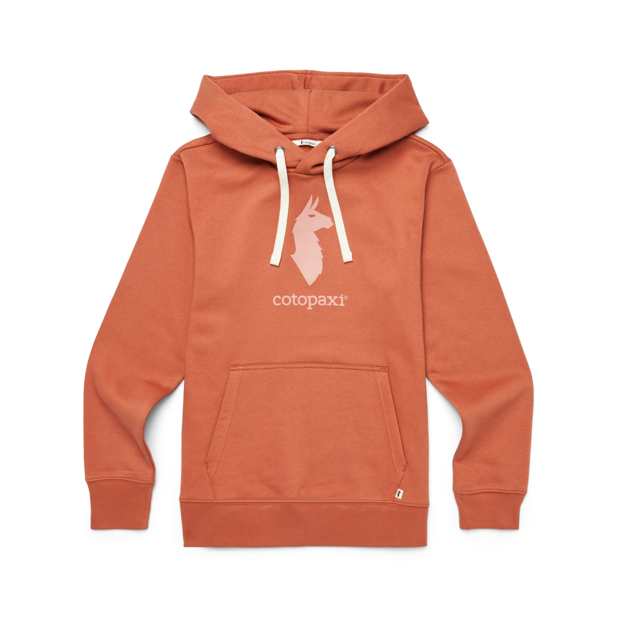 Cotopaxi Llama Pullover Hoodie, Faded Brick, Detail