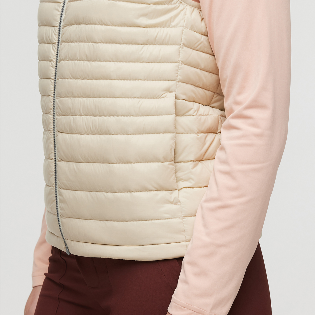 Fuego Down Vest - Women's, Cream, Model Courtney