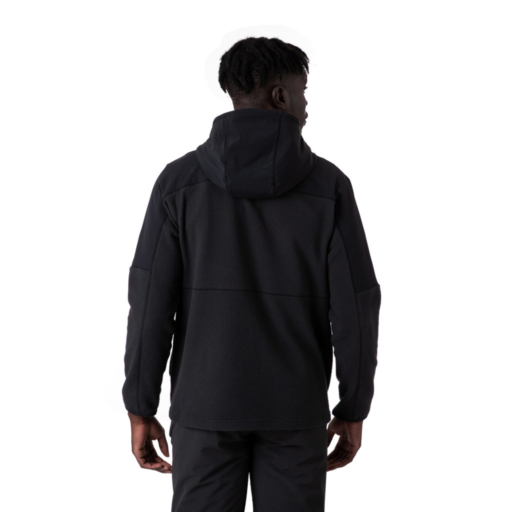 Abrazo Hooded Full-Zip Fleece Jacket - Men's, Black, Detail