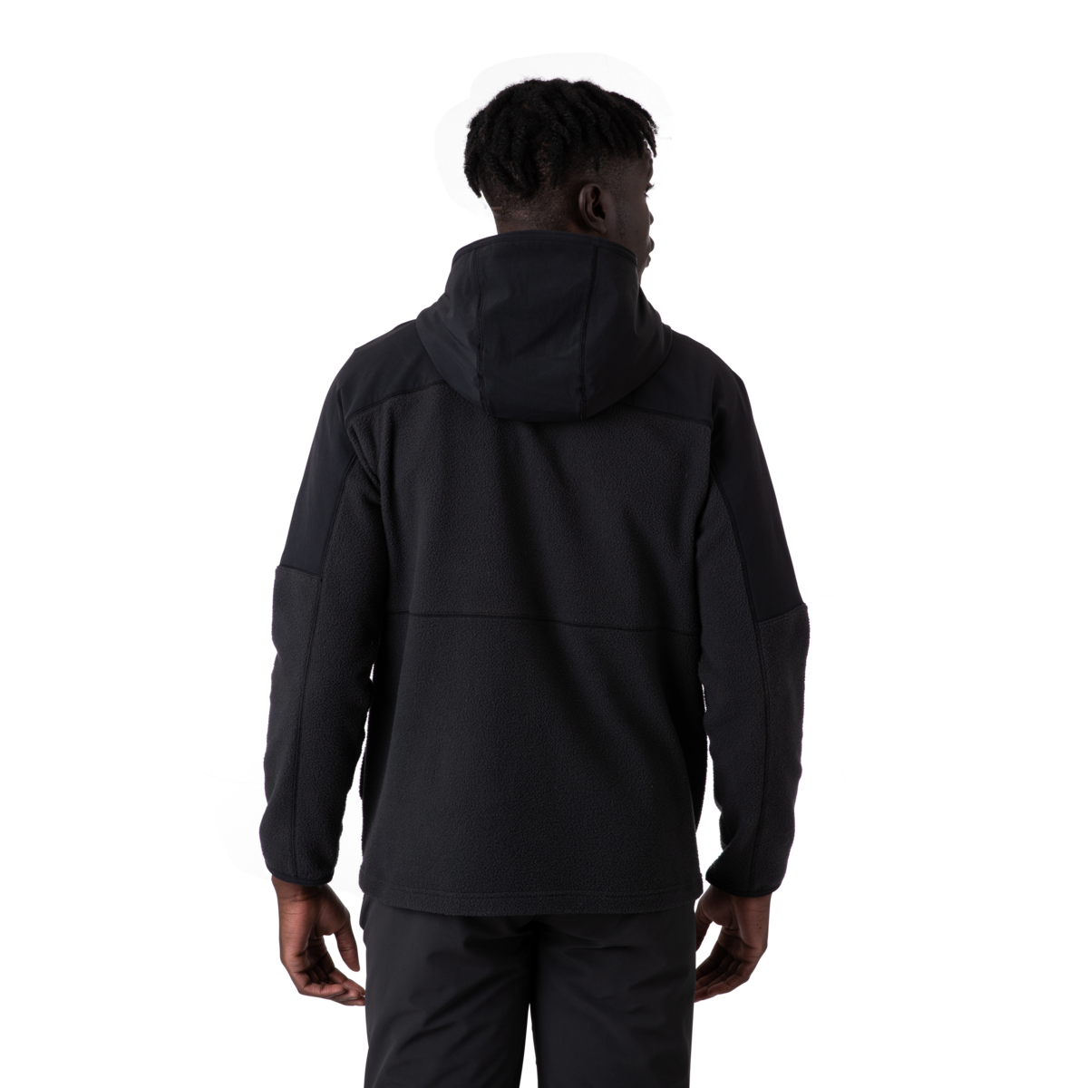 Abrazo Hooded Full-Zip Fleece Jacket - Men's, Black, Detail