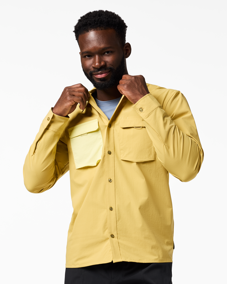 Solta Long-Sleeve Sun Shirt - Men's, Husk, Model Kirk
