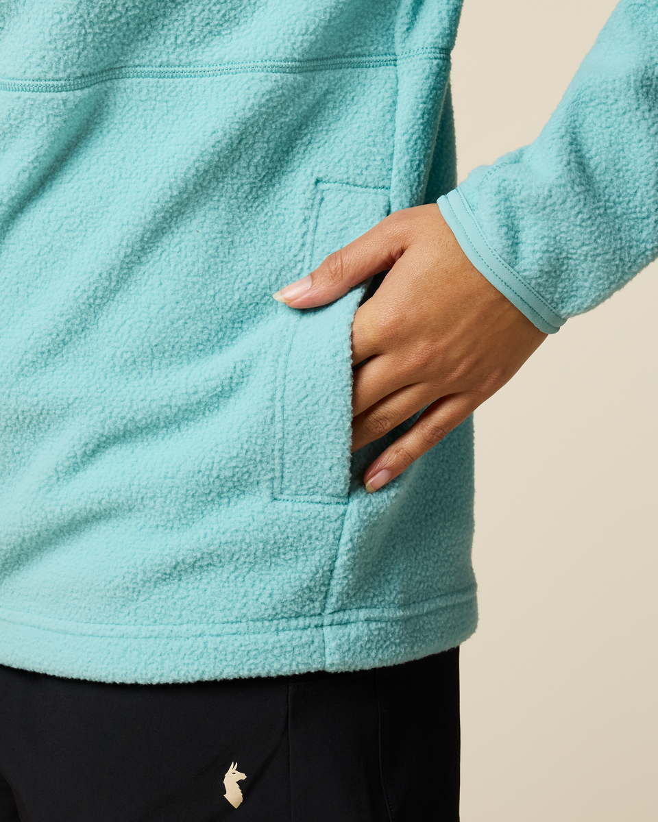 Abrazo Fleece Half-Zip Jacket - Women's, Malachite/Tide Pool, Model Kalu