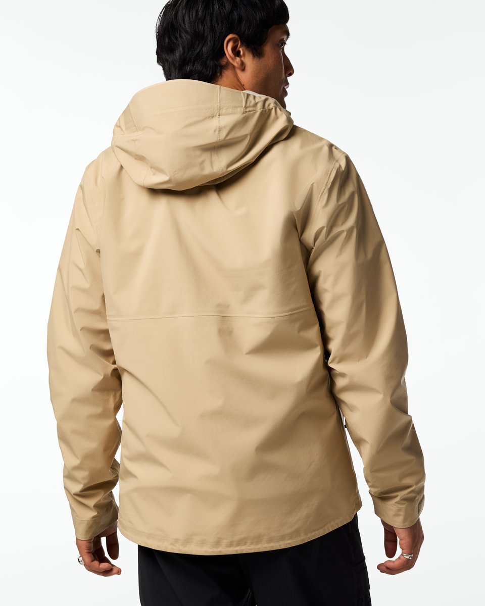 Impermeo 3L Hooded Shell Jacket - Men's, Khaki, Model Christian
