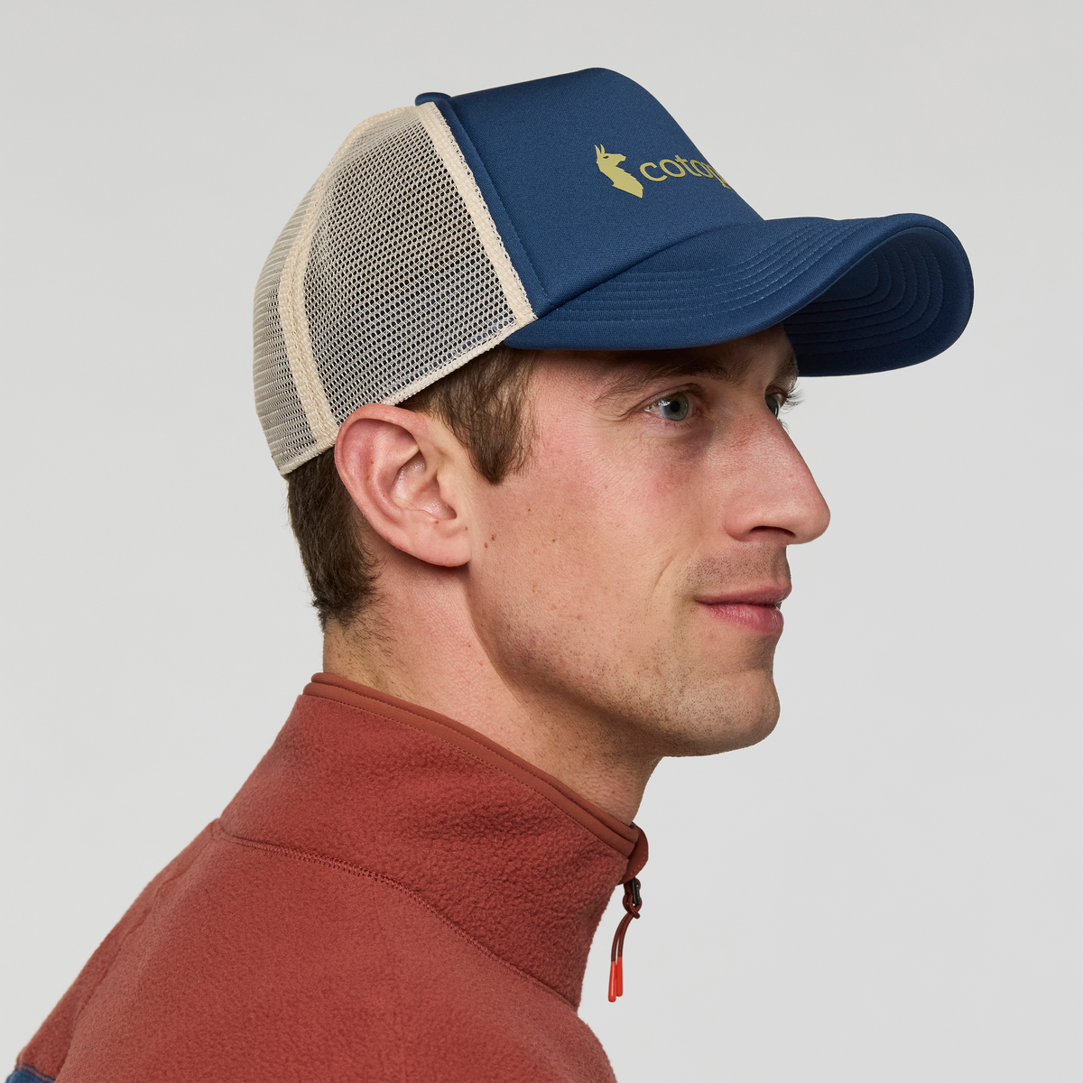 Vintage Trucker Hat, Deep Sea, Detail