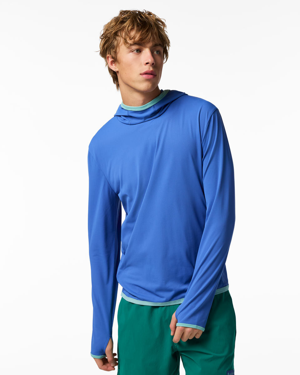 Sombra Sun Hoodie - Men's, Azure, Model Maximus