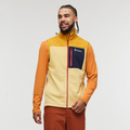 Abrazo Fleece Vest - Men's, Amber/Wheat, Model Alex