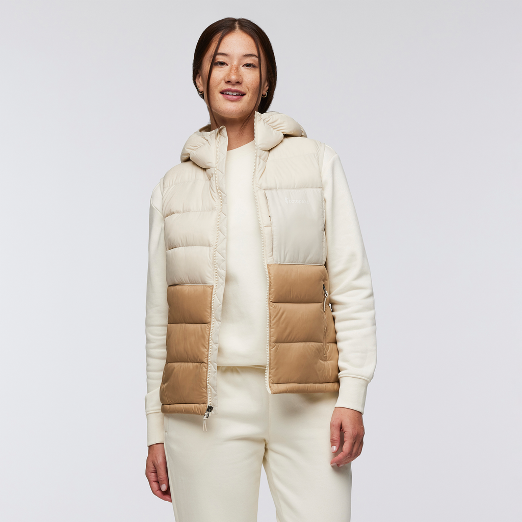 Fuego Max Down Vest - Women's, Cream/Khaki, Model Aya
