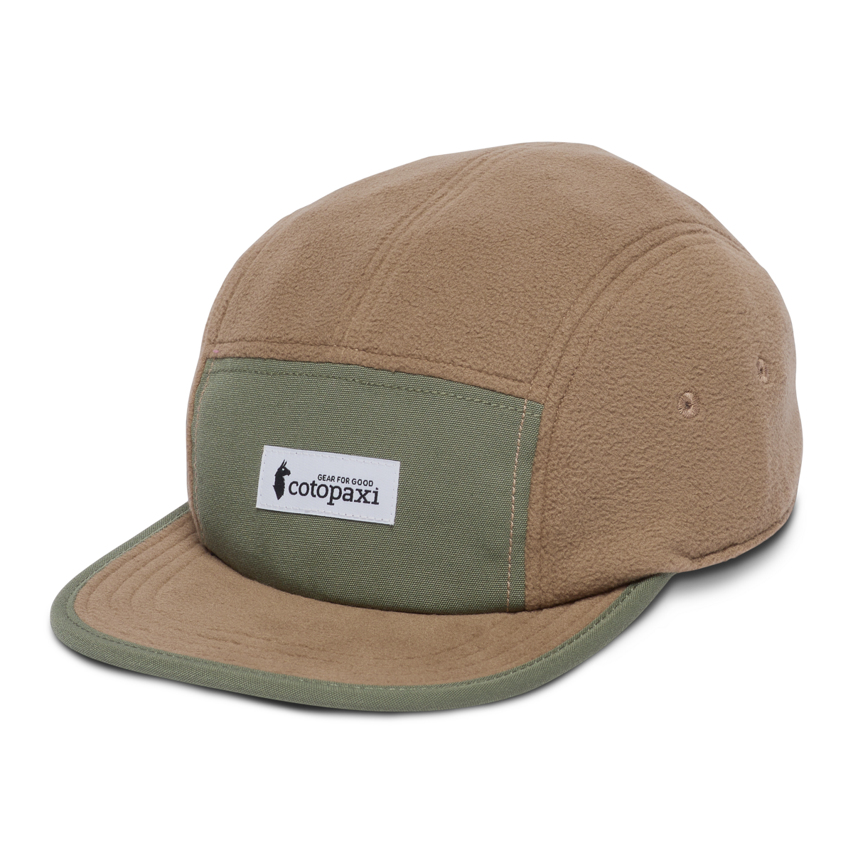 Fleece 5-Panel Hat, Fatigue/Dune, Detail