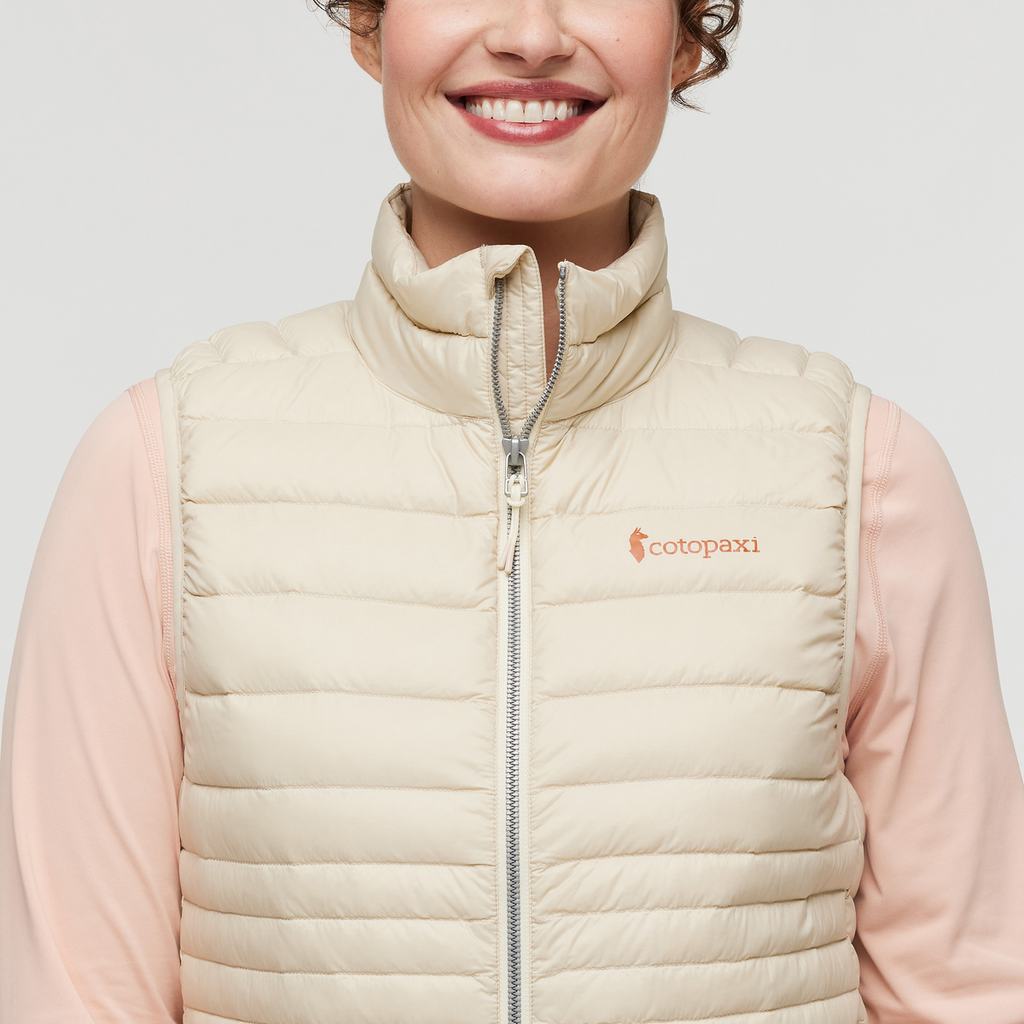 Fuego Down Vest - Women's, Cream, Model Courtney