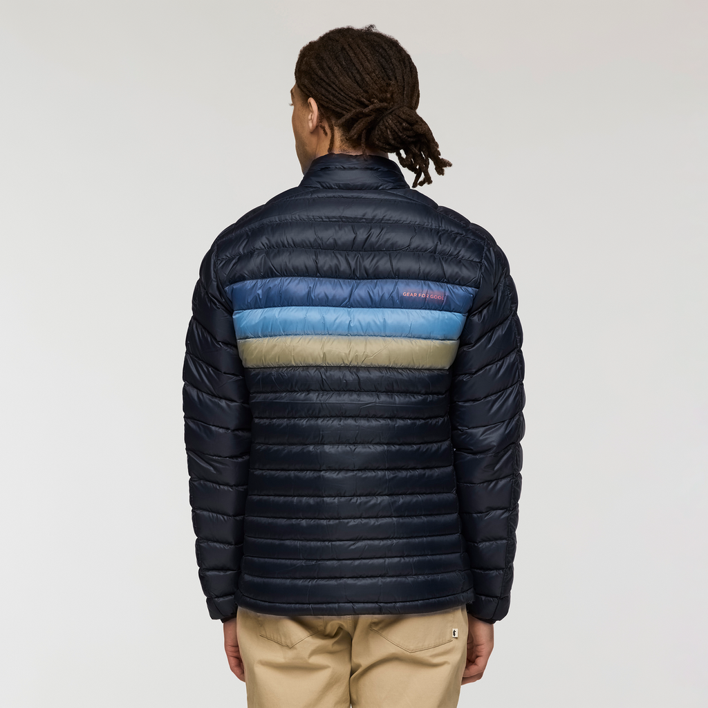 Fuego Down Jacket - Men's, Carbon Stripes, Model Kai