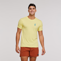 Happy Day Organic T-Shirt - Men's, Lemonade, Model Munther
