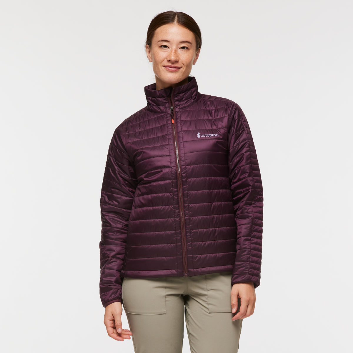 Capa Insulated Jacket - Women's, Cotopaxi Wine, Model Aya