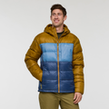 Fuego Max Down Hooded Jacket - Men's, Bronze/Deep Sea, Model Jackson