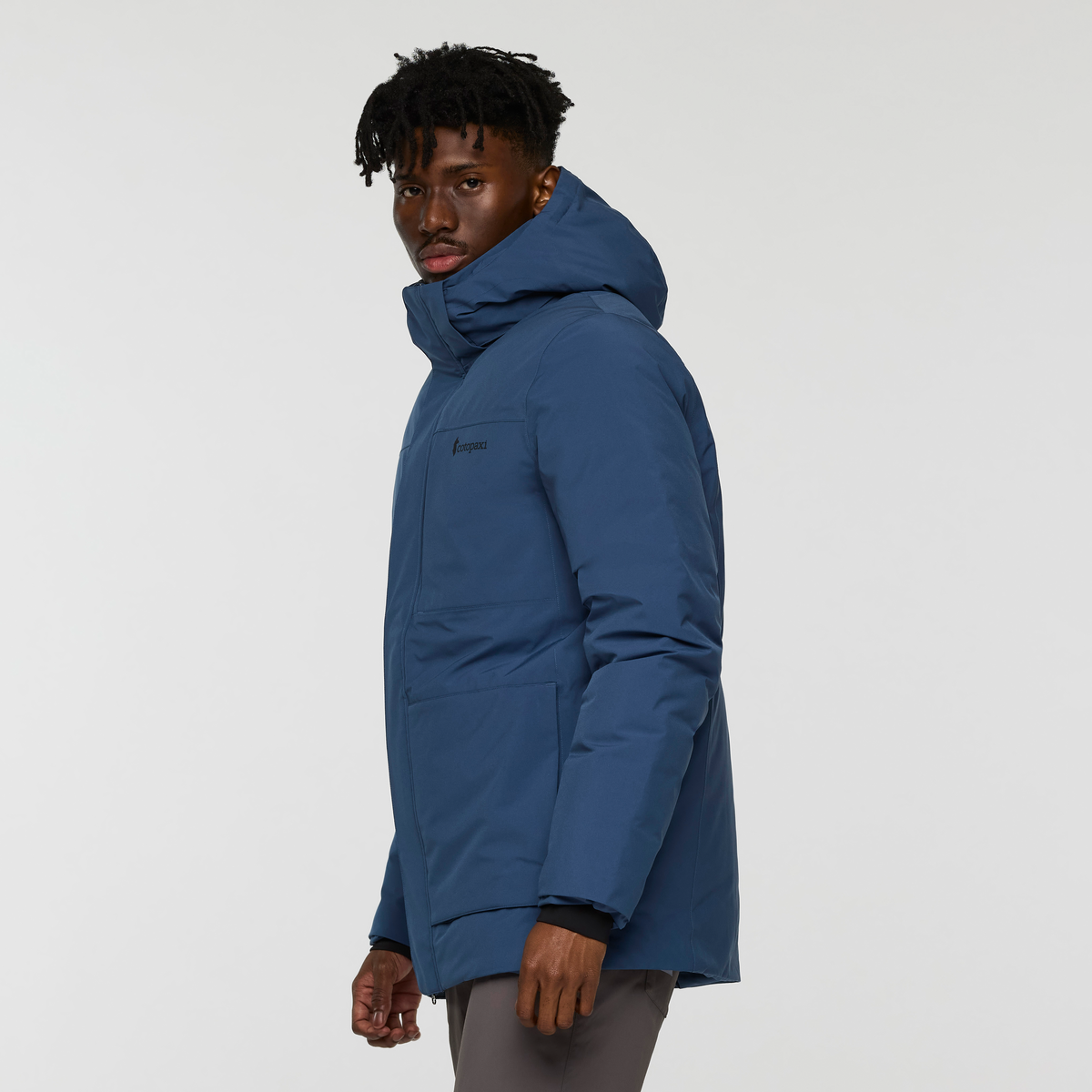 Calidez Down Parka - Men's, Deep Sea, Model Nicolas