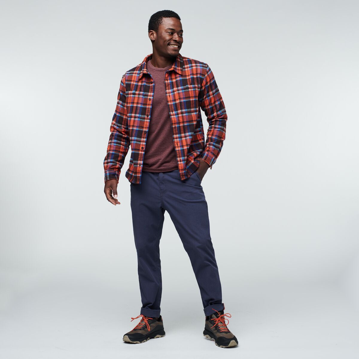Mero Flannel Shirt - Men's, Cavern Plaid, Model Jeremy