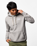 Llama Patch Pullover Hoodie - Men's, Heather Grey, Model Christian