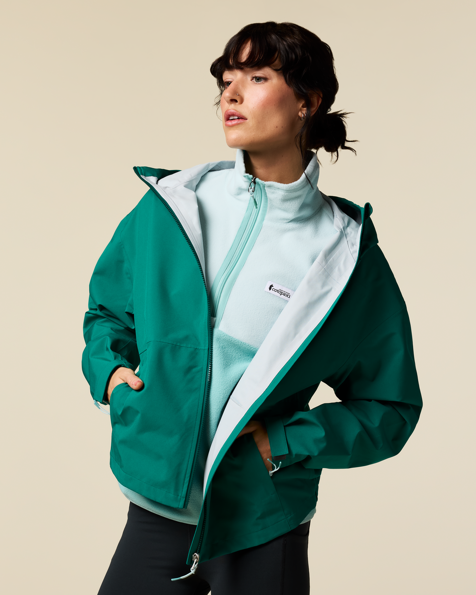 Cielo Rain Jacket - Women's, Malachite, Model Lola