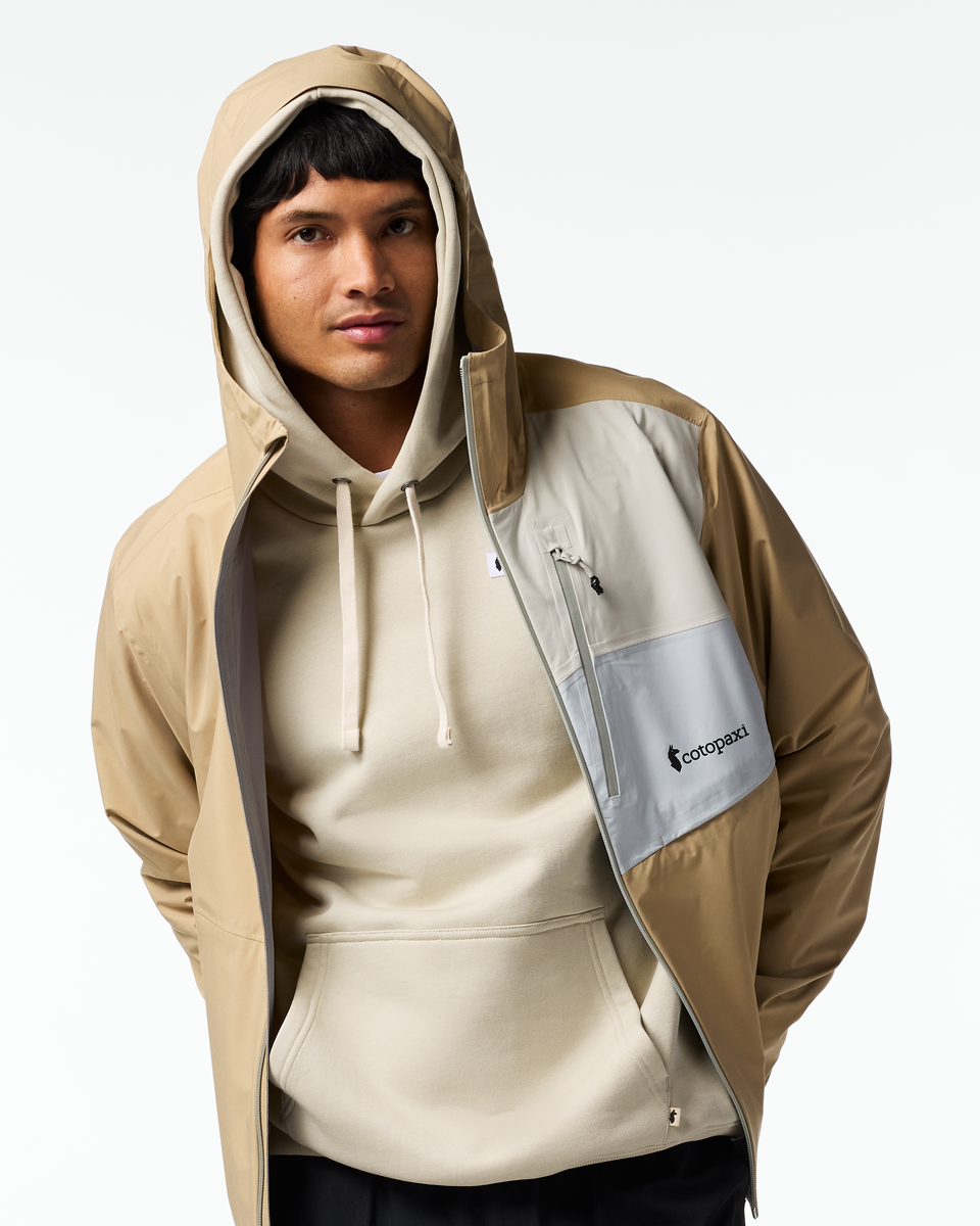Impermeo 3L Hooded Shell Jacket - Men's, Khaki, Model Christian