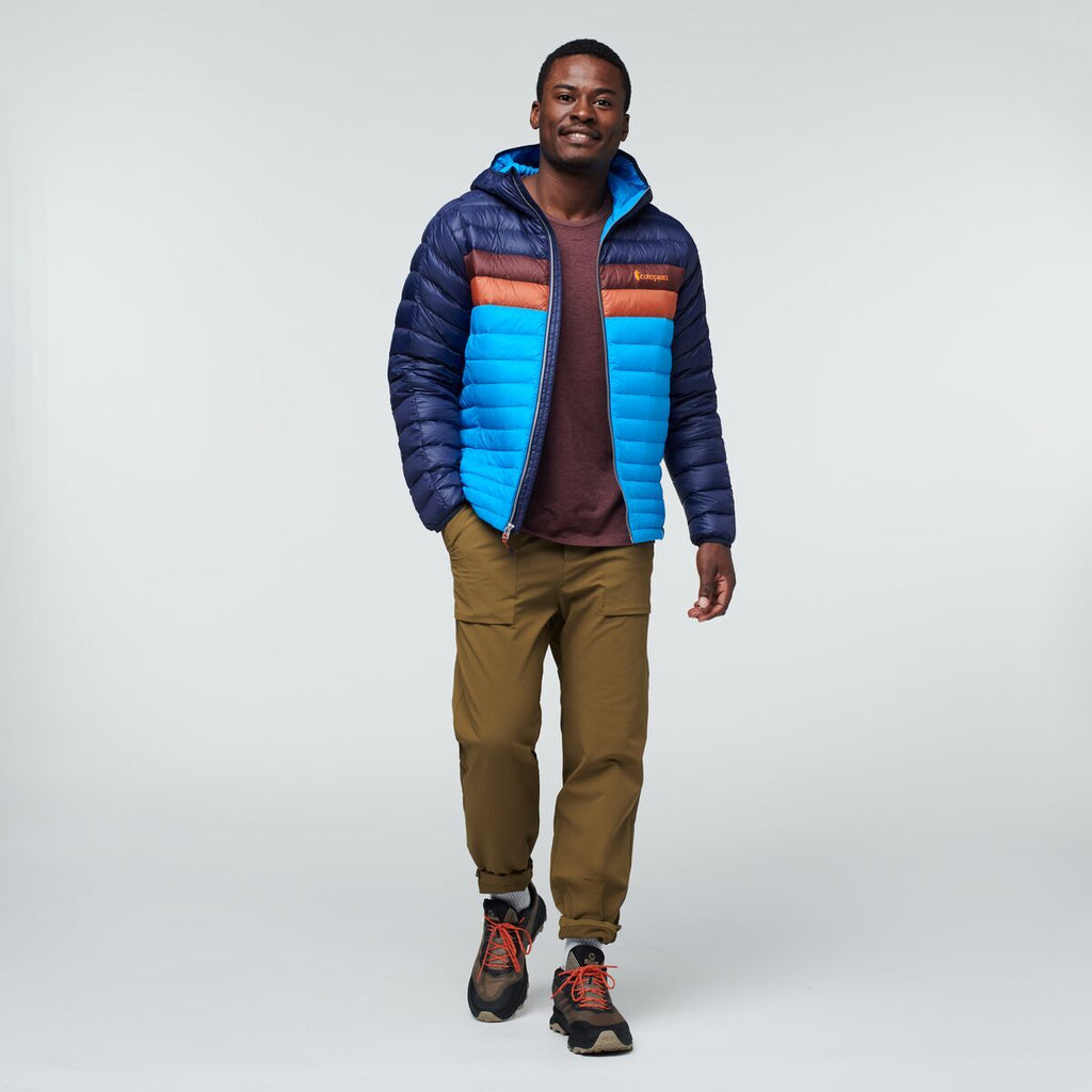 Fuego Down Hooded Jacket - Men's, Maritime/Saltwater, Model Jeremy