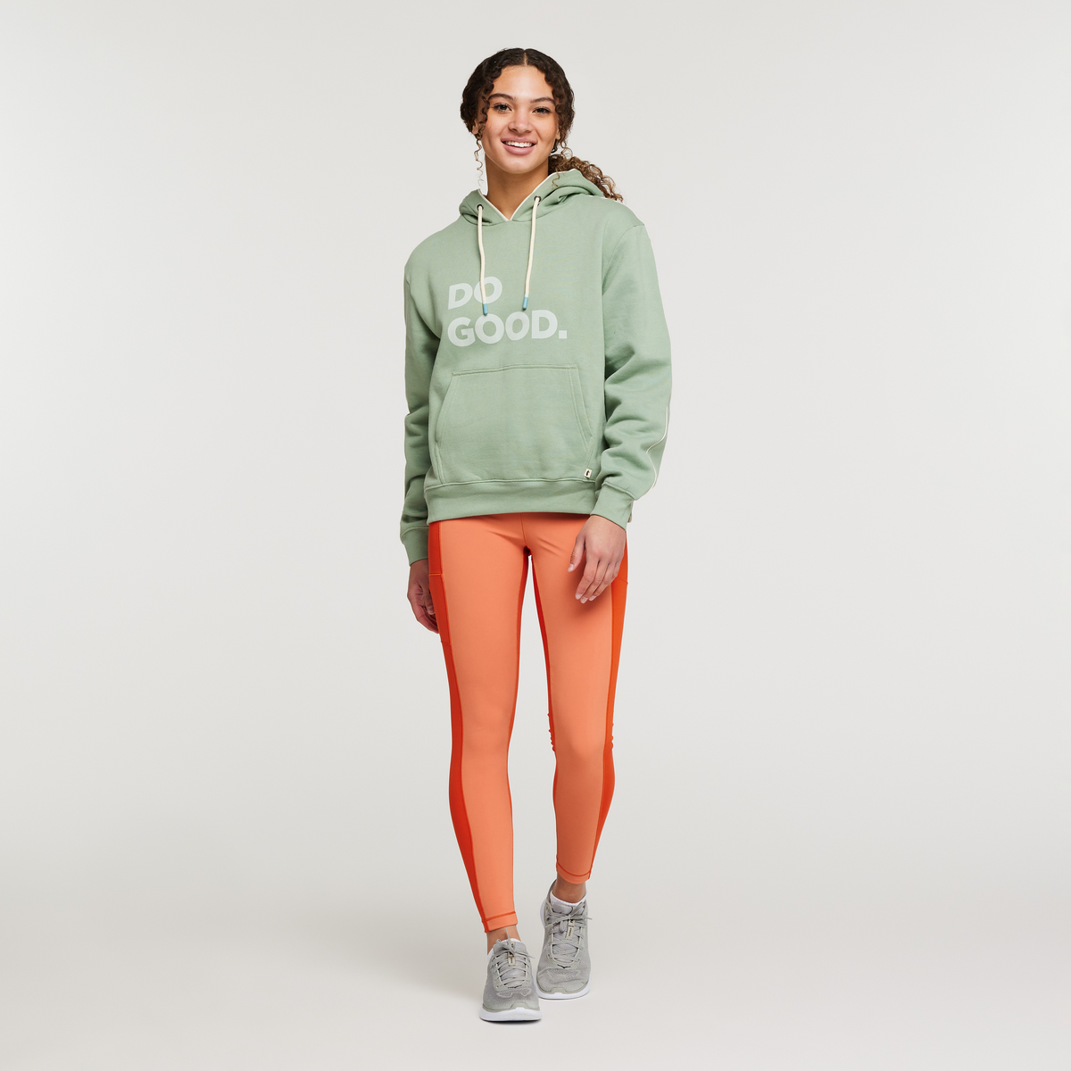 Do Good Organic Pullover Hoodie - Women's, Silver Leaf, Model London