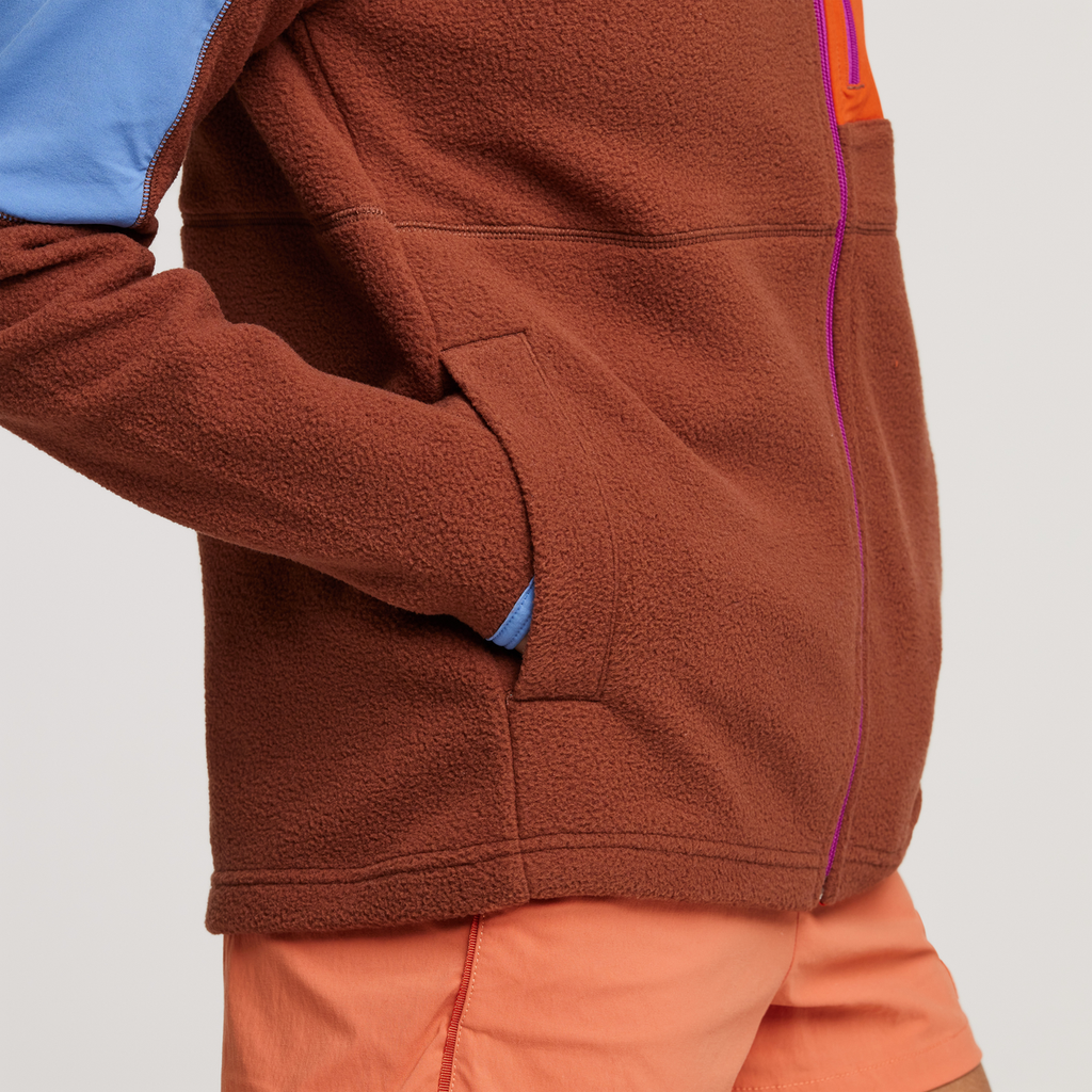 Abrazo Hooded Full-Zip Fleece Jacket - Women's, Lupine/Acorn, Model London