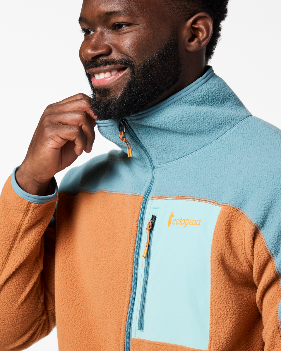 Abrazo Fleece Half-Zip Jacket - Men's, Everglade/Whiskey, Model Kirk