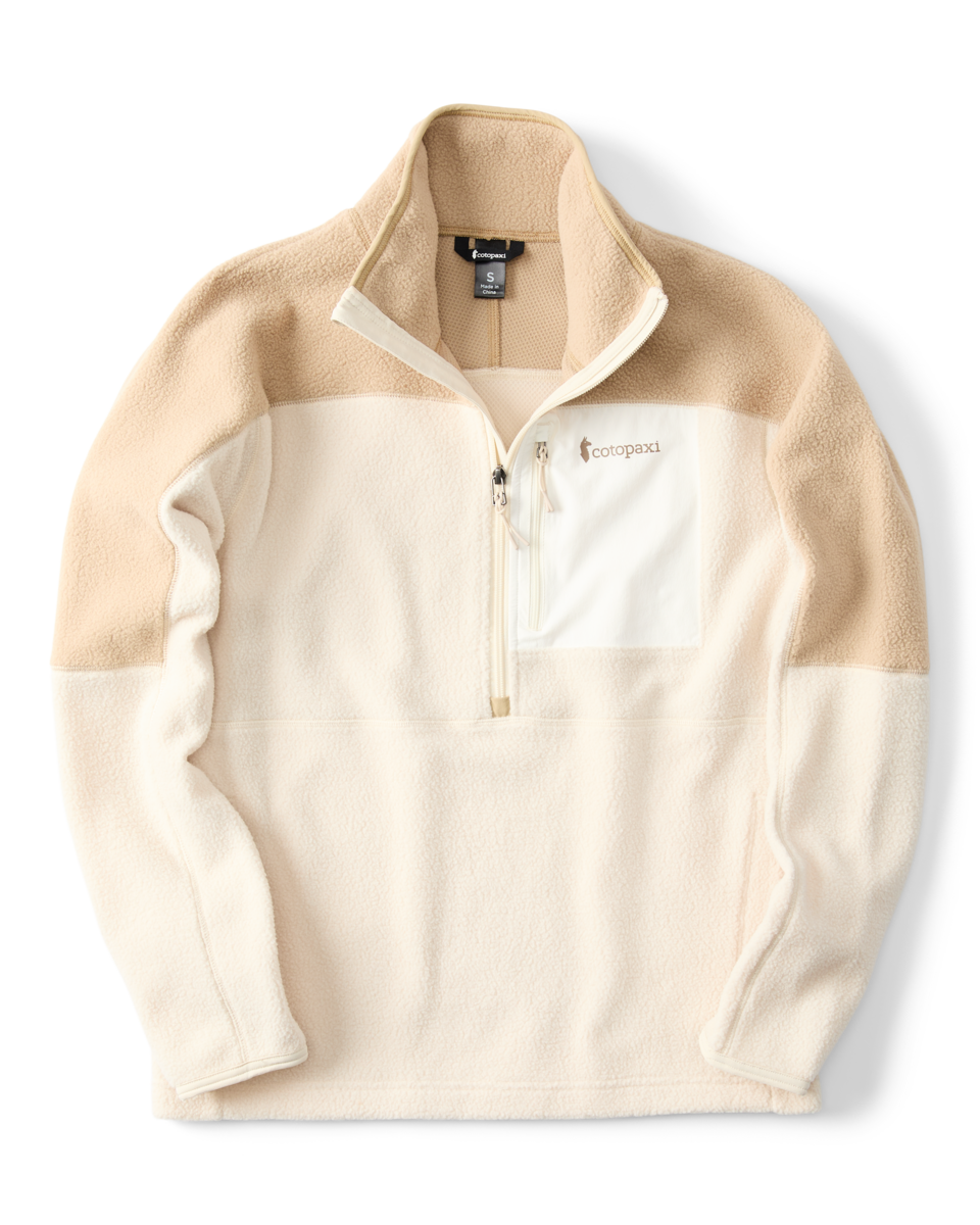 Abrazo Fleece Half-Zip Jacket - Women's, Khaki/Cream, Model Ellen