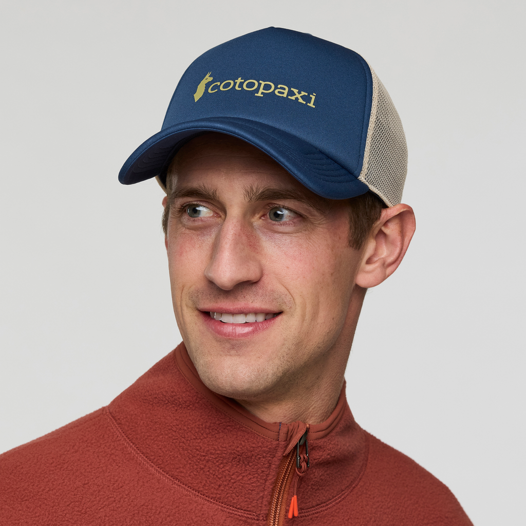 Vintage Trucker Hat, Deep Sea, Detail