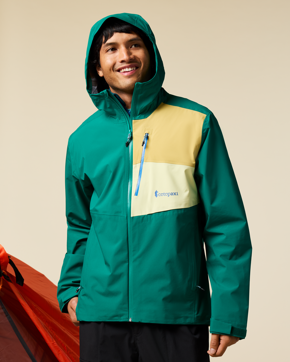 Impermeo 3L Hooded Shell Jacket - Men's, Malachite, Model Christian