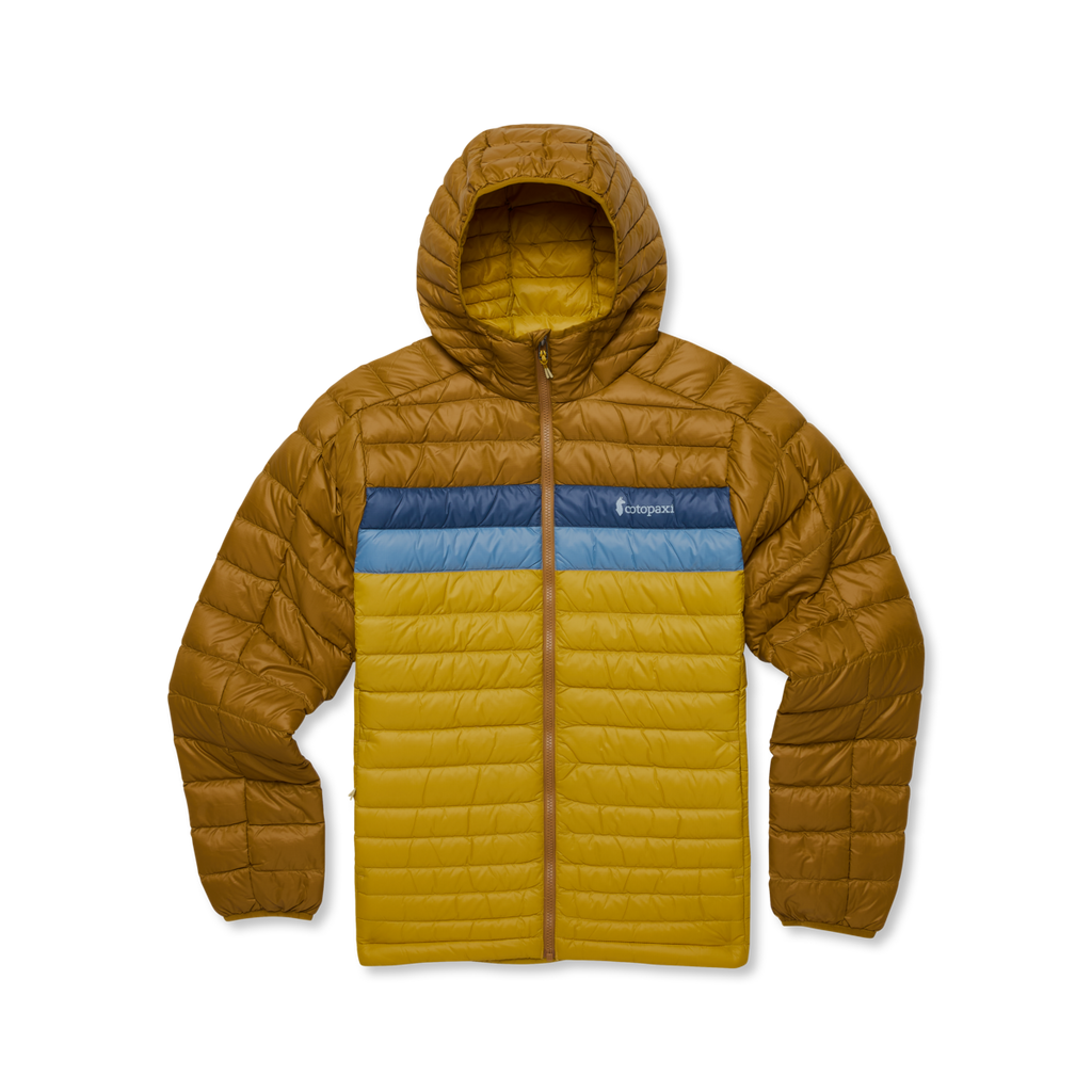 Fuego Down Hooded Jacket - Men's, Bronze/Gold, flatlay