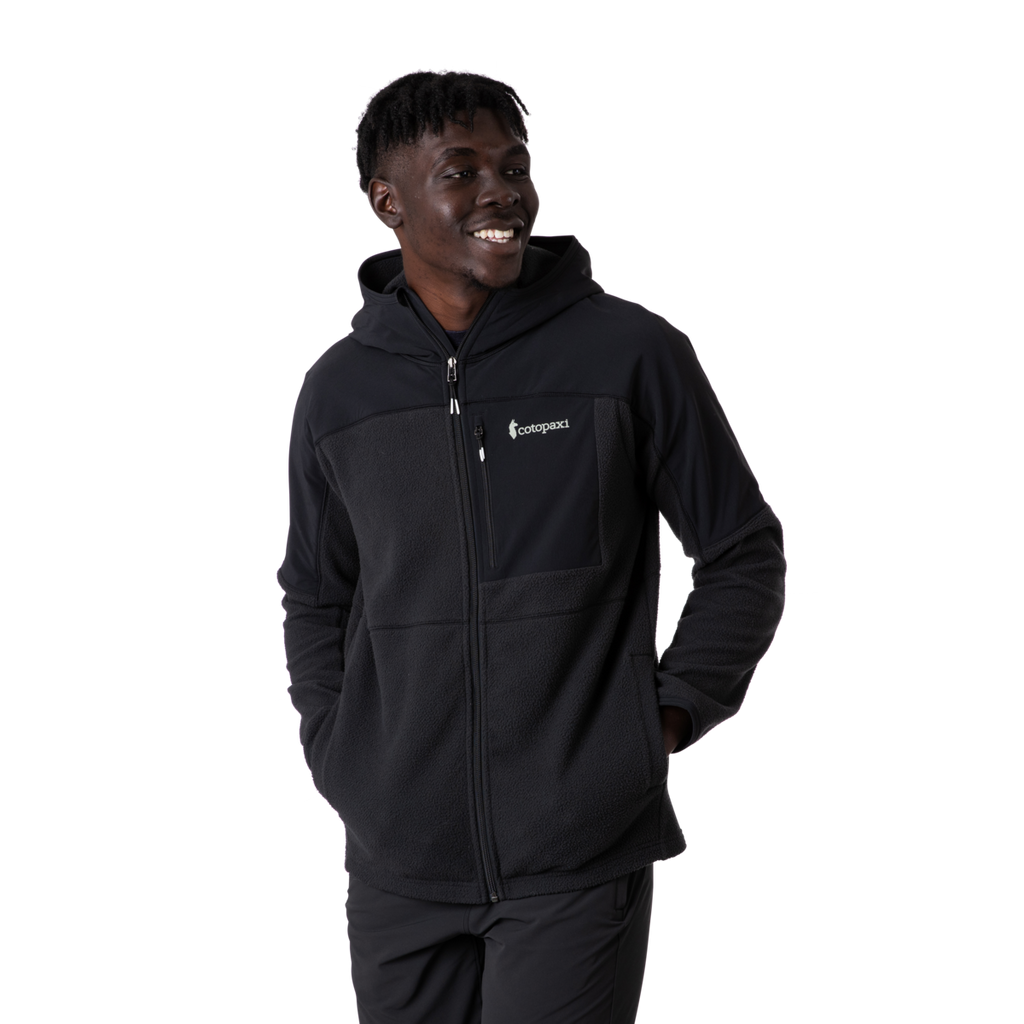 Abrazo Hooded Full-Zip Fleece Jacket - Men's, Black, Detail