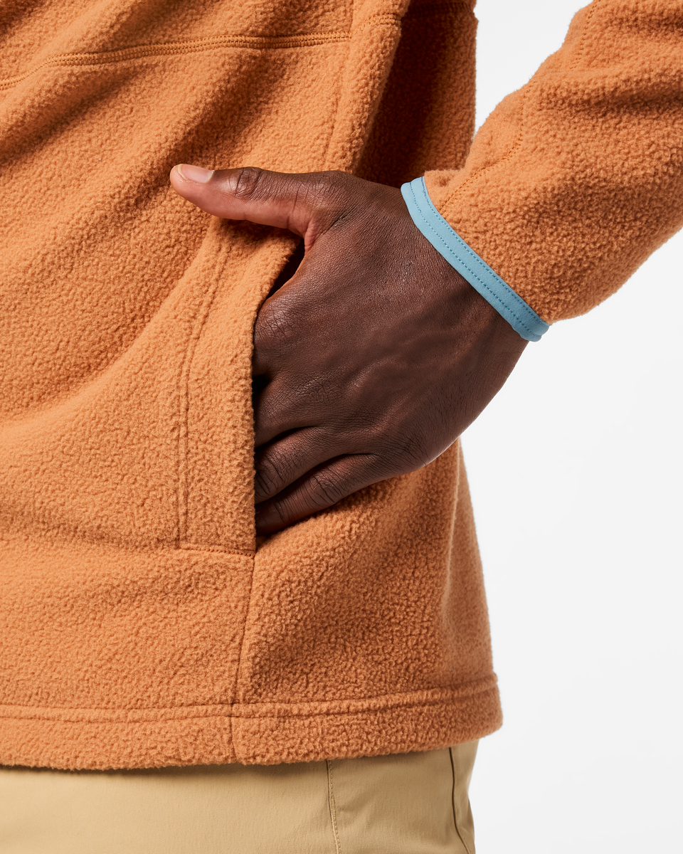 Abrazo Fleece Half-Zip Jacket - Men's, Everglade/Whiskey, Model Kirk