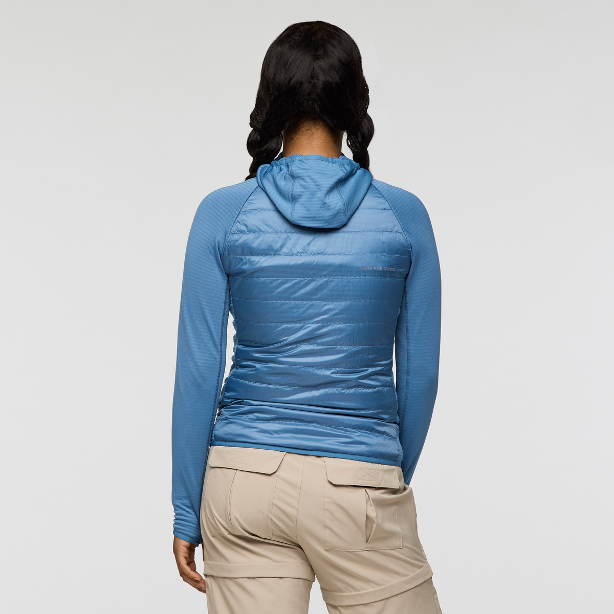 Capa Hybrid Insulated Hooded Jacket - Women's, Fjord, Model Charlie