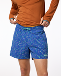 Brinco 5 Inch Short - Print - Men's, Splash Azure, Model Maximus