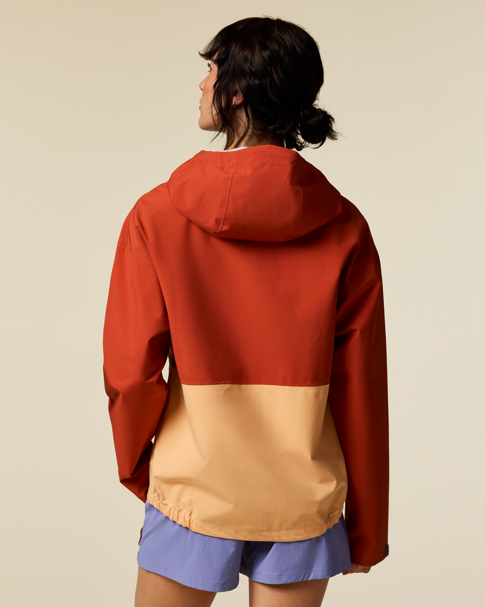 Cielo Rain Jacket - Women's, Chimayo/Grapefruit, Model Lola