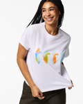 Cuatro Bitmap T-Shirt - Women's, White, Model Kalu